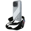 Etui BMW M Edition Carbon Stripe & Strap do Apple iPhone 16 Pro Szary Seria telefonu iPhone