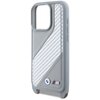 Etui BMW M Edition Carbon Stripe & Strap do Apple iPhone 16 Pro Szary Dominujący kolor Czarny