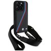 Etui BMW M Edition Carbon Tricolor Lines & Strap do Apple iPhone 16 Pro Czarny Model telefonu iPhone 16 Pro