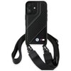 Etui BMW M Edition Carbon Stripe & Strap do Apple iPhone 16 Plus Czarny
