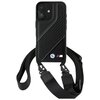 Etui BMW HardCase M Edition Carbon Stripe & Strap do Apple iPhone 16 Czarny Seria telefonu iPhone