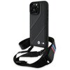 Etui BMW HardCase M Edition Carbon Stripe & Strap do Apple iPhone 16 Pro Max Czarny