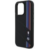 Etui BMW Silicone Cut Tricolor Lines MagSafe do Apple iPhone 16 Pro Max Czarny Typ Etui nakładka