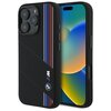 Etui BMW Silicone Cut Tricolor Lines MagSafe do Apple iPhone 16 Pro Max Czarny