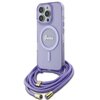Etui GUESS Crossbody Cord Script MagSafe do Apple iPhone 16 Pro Fioletowy