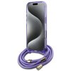 Etui GUESS Crossbody Cord Script MagSafe do Apple iPhone 16 Pro Fioletowy Kompatybilność Apple iPhone 16 Pro