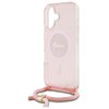 Etui GUESS Crossbody Cord Script MagSafe do Apple iPhone 16 Różowy Dominujący kolor Różowy