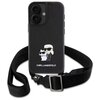 Etui KARL LAGERFELD Saffiano Karl&Choupette Metal Pin CBDY Strap do Apple iPhone 16 Czarny Seria telefonu iPhone