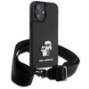 Etui KARL LAGERFELD Saffiano Karl&Choupette Metal Pin CBDY Strap do Apple iPhone 16 Czarny Model telefonu iPhone 16