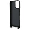 Etui KARL LAGERFELD Saffiano Karl&Choupette Metal Pin CBDY Strap do Apple iPhone 16 Czarny Dominujący kolor Czarny