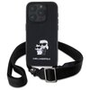 Etui KARL LAGERFELD Saffiano Karl&Choupette Metal Pin CBDY Strap do Apple iPhone 16 Pro Max Czarny Seria telefonu iPhone