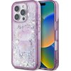 Etui HELLO KITTY Liquid Glitter 50TH Anniversary Party do Apple iPhone 16 Pro Fioletowy