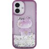 Etui HELLO KITTY Liquid Glitter 50TH Anniversary Party do Apple iPhone 16 Fioletowy Seria telefonu iPhone