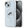 Etui KARL LAGERFELD IML Metal Karl&Choupette Head MagSafe do Apple iPhone 14 Biały