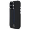 Etui MERCEDES Silicone Blue Stripe MagSafe do Apple iPhone 16 Czarny Model telefonu iPhone 16