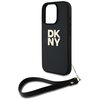 Etui DKNY Wrist Strap Stock Logo do Apple iPhone 16 Pro Czarny Dominujący kolor Czarny