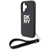 Etui DKNY Wrist Strap Stock Logo do Apple iPhone 16 Czarny Dominujący kolor Czarny