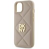 Etui DKNY Quilted Stack Logo do Apple iPhone 14 Beżowy Dominujący kolor Beżowy