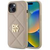Etui DKNY Quilted Stack Logo do Apple iPhone 15 Plus Beżowy