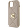 Etui DKNY Quilted Stack Logo do Apple iPhone 15 Plus Beżowy Typ Etui nakładka