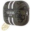 Etui na słuchawki GUESS 4G Printed Stripes Charm do Apple AirPods Pro 2 gen Brązowy Materiał Poliwęglan