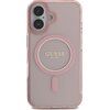 Etui GUESS IML Glitter Circle MagSafe do Apple iPhone 16 Różowy Model telefonu iPhone 16