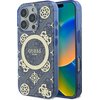 Etui GUESS IML Peony On 4G Background MagSafe do Apple iPhone 16 Pro Max Niebieski