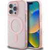 Etui GUESS IML Glitter Circle MagSafe do Apple iPhone 16 Pro Max Różowy