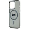 Etui KARL LAGERFELD IML Metal Choupette Head MagSafe do Apple iPhone 15 Pro Przezroczysto-czarny Model telefonu iPhone 15 Pro