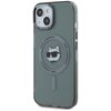 Etui KARL LAGERFELD IML Metal Choupette Head MagSafe do Apple iPhone 15 Przezroczysto-czarny Seria telefonu iPhone