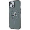 Etui KARL LAGERFELD IML Metal Karl&Choupette Head MagSafe do Apple iPhone 15 Przezroczysto-czarny Seria telefonu iPhone