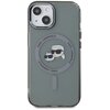 Etui KARL LAGERFELD IML Metal Karl&Choupette Head MagSafe do Apple iPhone 15 Przezroczysto-czarny Model telefonu iPhone 15