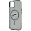 Etui KARL LAGERFELD IML Metal Karl&Choupette Head MagSafe do Apple iPhone 15 Przezroczysto-czarny Typ Etui magnetyczne