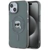 Etui KARL LAGERFELD IML Metal Karl Head MagSafe do Apple iPhone 15 Przezroczysto-czarny