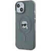 Etui KARL LAGERFELD IML Metal Karl Head MagSafe do Apple iPhone 15 Przezroczysto-czarny Seria telefonu iPhone