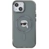 Etui KARL LAGERFELD IML Metal Karl Head MagSafe do Apple iPhone 15 Przezroczysto-czarny Model telefonu iPhone 15