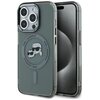 Etui KARL LAGERFELD IML Metal Karl&Choupette Head MagSafe do Apple iPhone 15 Pro Max Przezroczysto-czarny