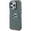 Etui KARL LAGERFELD IML Metal Karl&Choupette Head MagSafe do Apple iPhone 15 Pro Max Przezroczysto-czarny Seria telefonu iPhone