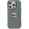 Etui KARL LAGERFELD IML Metal Karl Head MagSafe do Apple iPhone 15 Pro Max Przezroczysto-czarny Seria telefonu iPhone