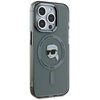 Etui KARL LAGERFELD IML Metal Karl Head MagSafe do Apple iPhone 15 Pro Max Przezroczysto-czarny Model telefonu iPhone 15 Pro Max