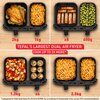 Air Fryer Frytkownica beztłuszczowa TEFAL Dual Easy Fry XXL EY942HE0 z podwójnym koszem Funkcje dodatkowe Równomierne rozprowadzanie ciepła