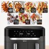 Air Fryer Frytkownica beztłuszczowa TEFAL Dual Easy Fry XXL EY942HE0 z podwójnym koszem Funkcje dodatkowe Smażenie z małą ilością tłuszczu