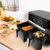 Air Fryer Frytkownica beztłuszczowa TEFAL Dual Easy Fry XXL EY942HE0 z podwójnym koszem Funkcje dodatkowe Cyfrowy panel sterowania