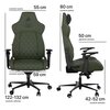 Fotel CORSAIR TC500 Luxe Ciemnozielony Regulacja podłokietników Góra - dół