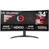 Monitor LG UltraWide 34WR50QK-B 34" 3440x1440px 100Hz Curved