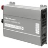 Srebrna ładowarka z logo "Qoltec" i napisem "BATTERY CHARGER 90A Model: 51919" na przedniej części, z oznaczeniami "90A", "12-15 DC", "3-STAGE CHARGING", "BUILT-IN FAN" oraz listą typów akumulatorów: "LiFePo4", "Flooded", "Calcium", "AGM", "SLA", "GEL". P