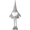 Mikołaj CHRISTMAS DECORATION na teleskopowych nogach 100 cm Srebrny