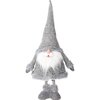 Mikołaj CHRISTMAS DECORATION na teleskopowych nogach 100 cm Srebrny Kolor Srebrny