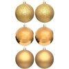 Bombki CHRISTMAS DECORATION 80 mm Złoty (6 sztuk)
