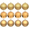 Bombki CHRISTMAS DECORATION 60 mm Złoty (12 sztuk)